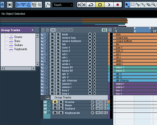 Be Organized Before Mixing With Cubase 