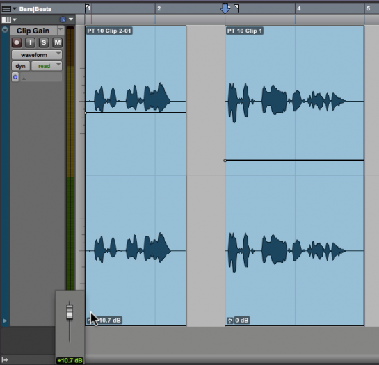 Clip-Based Gain Tutorial in Pro Tools 10