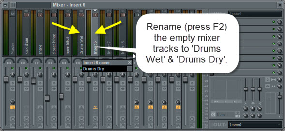 Rename Empty Mixer Tracks