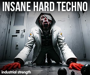 Loopmasters insane hard techno industrial  hard dance  drum loops  production pack   rave riffs  fx  bass  synths 300 x 250