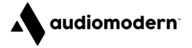 Black logo transparent background audiomodern