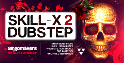 Singomakers skill x dubstep2 synth bass loops skrill drum loops multi kits  rap vocals one shots 1000 512