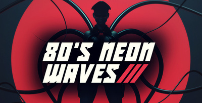Function loops 80s neon waves banner